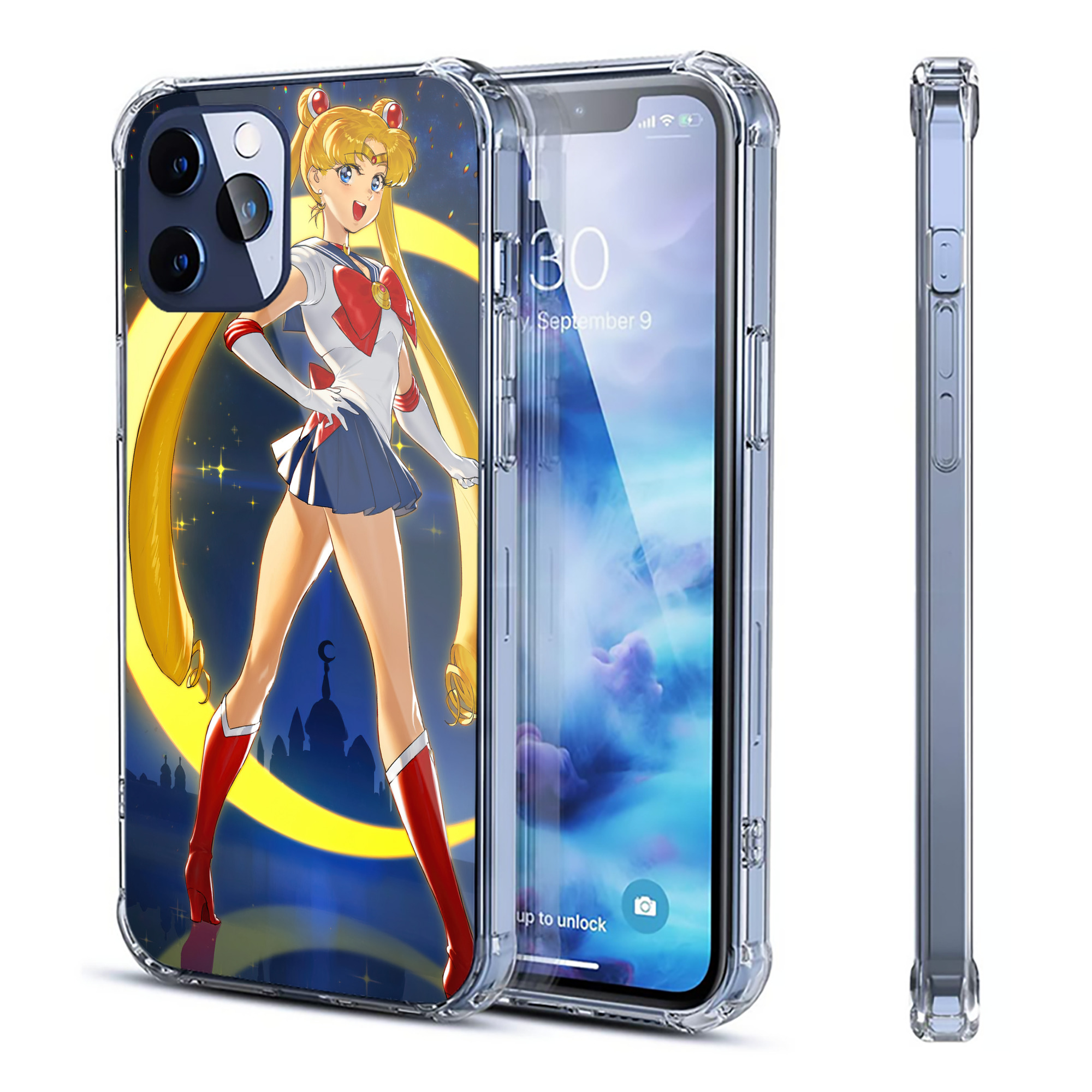 （画像用） 美少女戦士セーラームーン Sailor Moon 【iPhone 12シリーズ対応】透明スマホケース（クリアソフトケース）